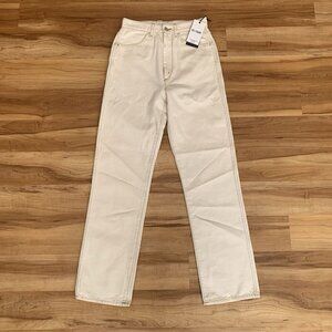 RE/DONE Womens 70s Cigarette Jeans 26 Rinsed Birch High-Rise Rigid Straight NWT